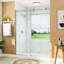 Porte de douche coulissante simple sans cadre avec verre transparent 55 "- 59" x H 75 "-94489782