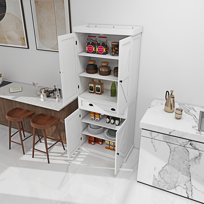 71" Kitchen Pantry Storage Cabinet