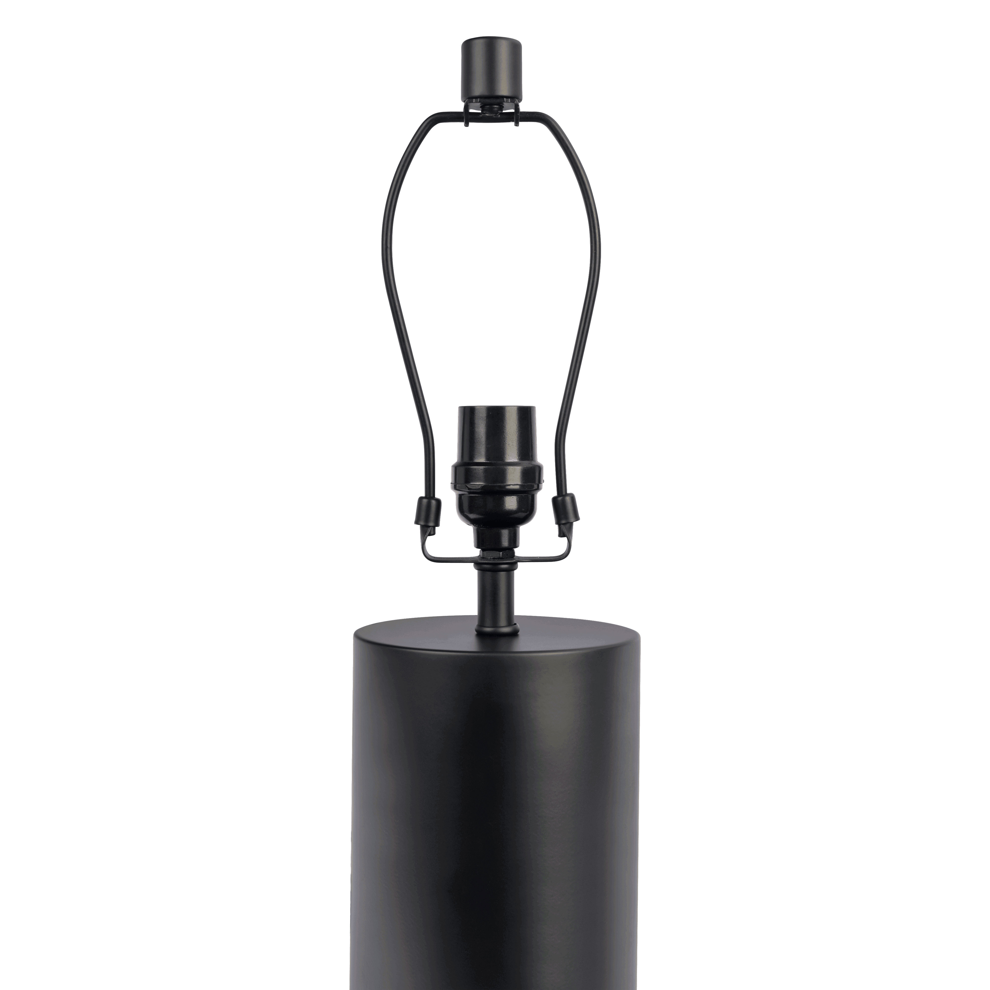 Mercer41 Aura Black Table Lamp With On/Off Switch Black Block Base ...