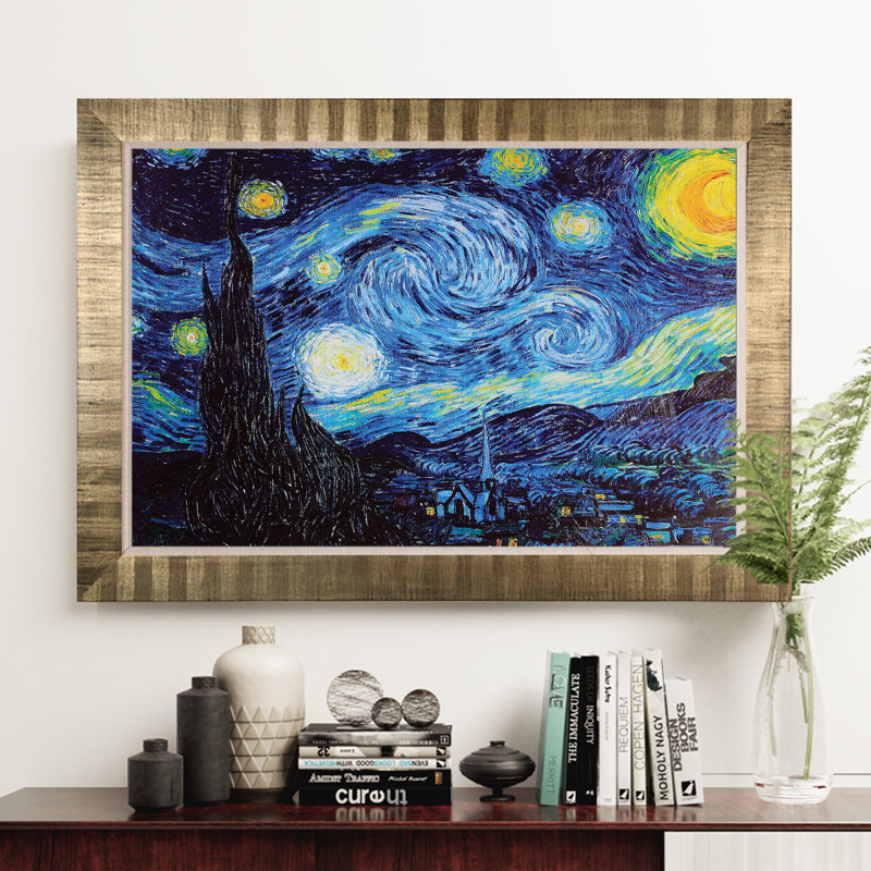 Nuit étoilée - reproduction sur toile, H 29 po x l 41 po x P 2 po