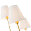 Grand lustre 6 lumières avec abat-jour en lin