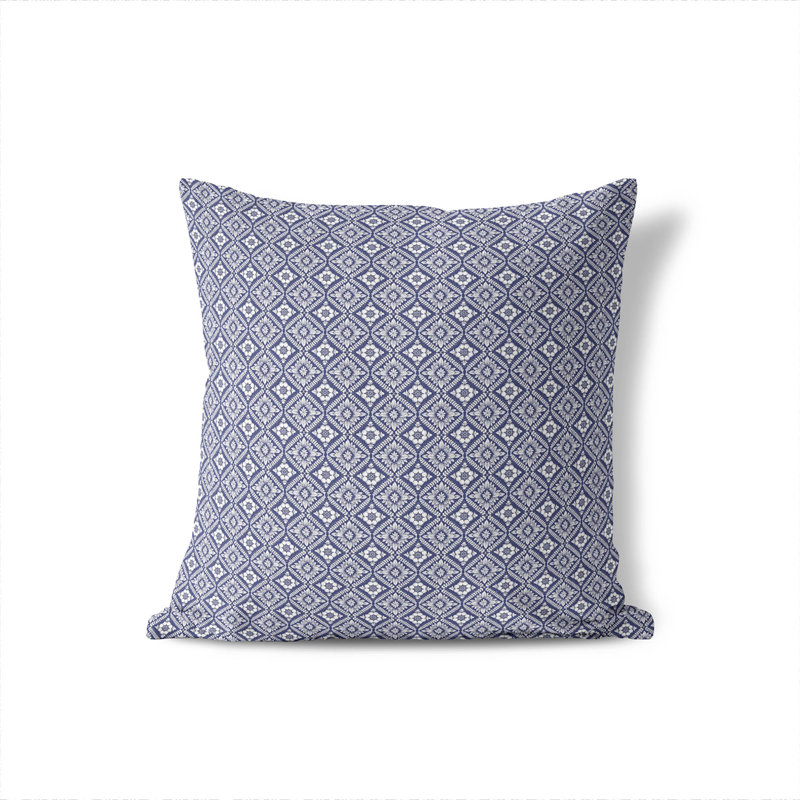 Talia Small Indoor Throw Pillow, Square 16", Navy