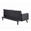 Canapé-lit convertible 72 po en velours avec porte-gobelets, canapé-lit pliant capitonné 3 places pour petits espaces, L 72 po x P 34,6 po x H 31 po-1320529499