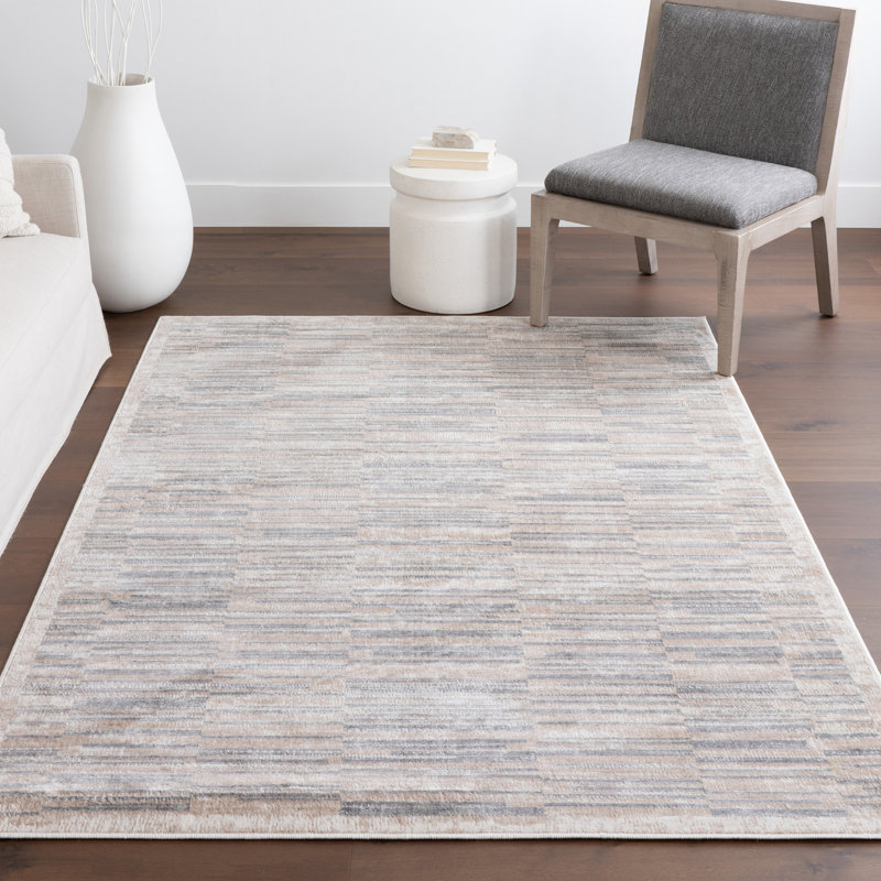 Nidhi Traditional Striped Area Rug, Rectangle 6'7" x 9'