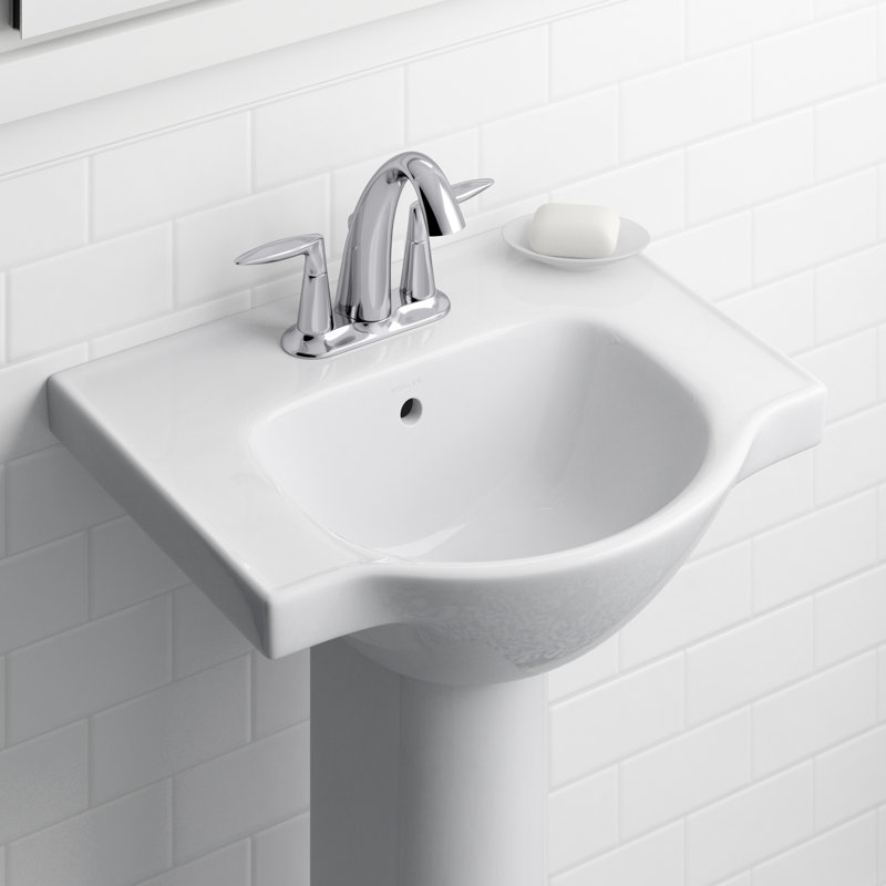 Kohler Alteo® Centerset 4" Bathroom Faucet with Pop-Up Drain Assembly, 2-Handle Bathroom Sink Faucet, 1.2 gpm