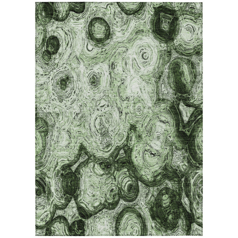 Loreen Washable Abstract Indoor / Outdoor Rug, Rectangle 2'6" x 3'10"