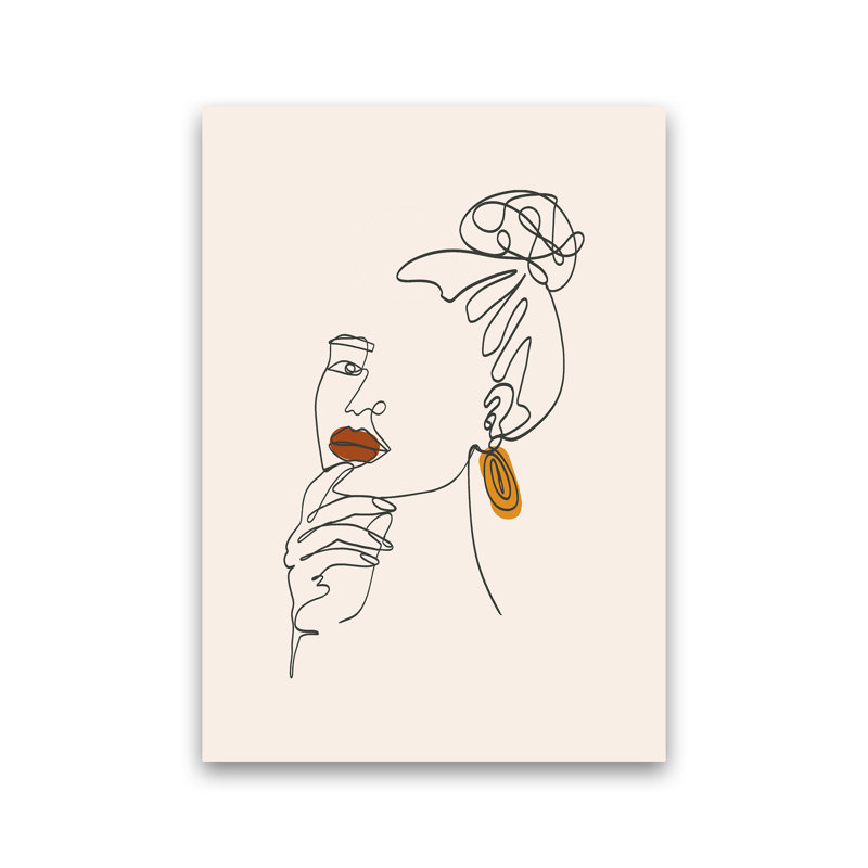 Women Line Art - Print, No Framed, 42cm H x 30cm W x 1cm D