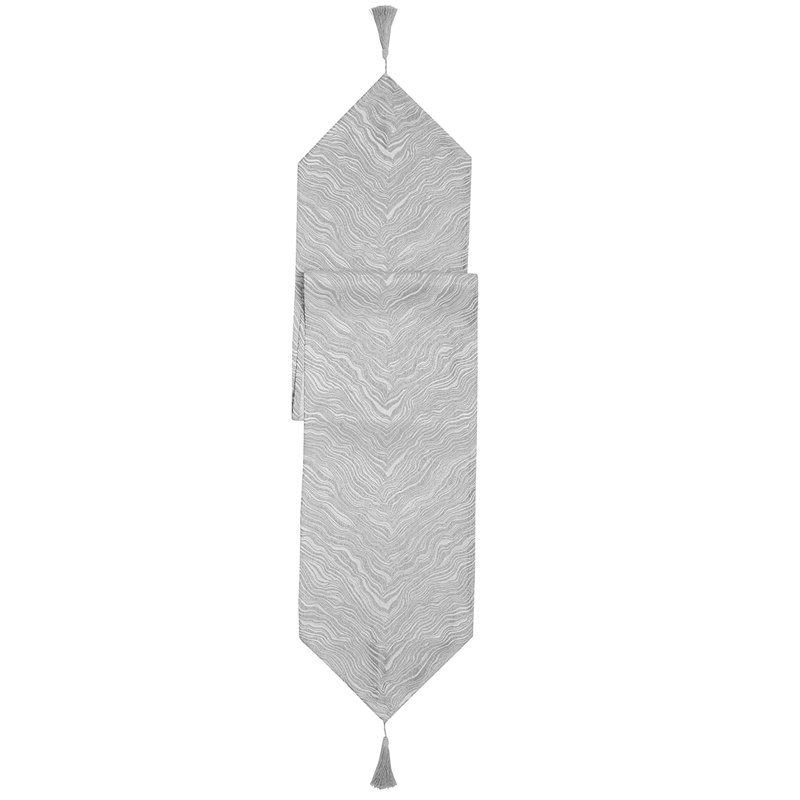 Chemin de table Carnageeragh Fields Zebra Patern, Argent