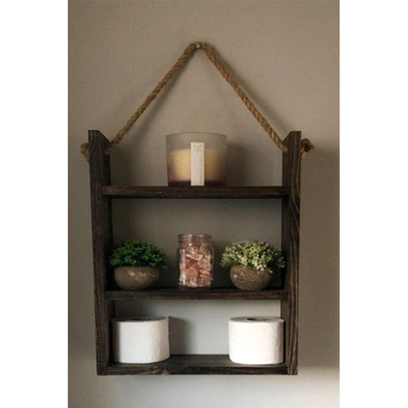 Coachella 3 Piece Solid Wood Accent Shelf, 18" H x 15" W x 3.5" D