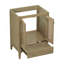 24" Bathroom Vanity Without Sink, Base Only, Rattan Cabinet With Doors And Drawer,  Frame And MDF Board, Natural