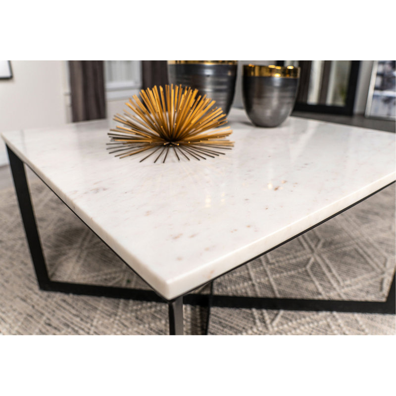 Square Marble Top Coffee Table