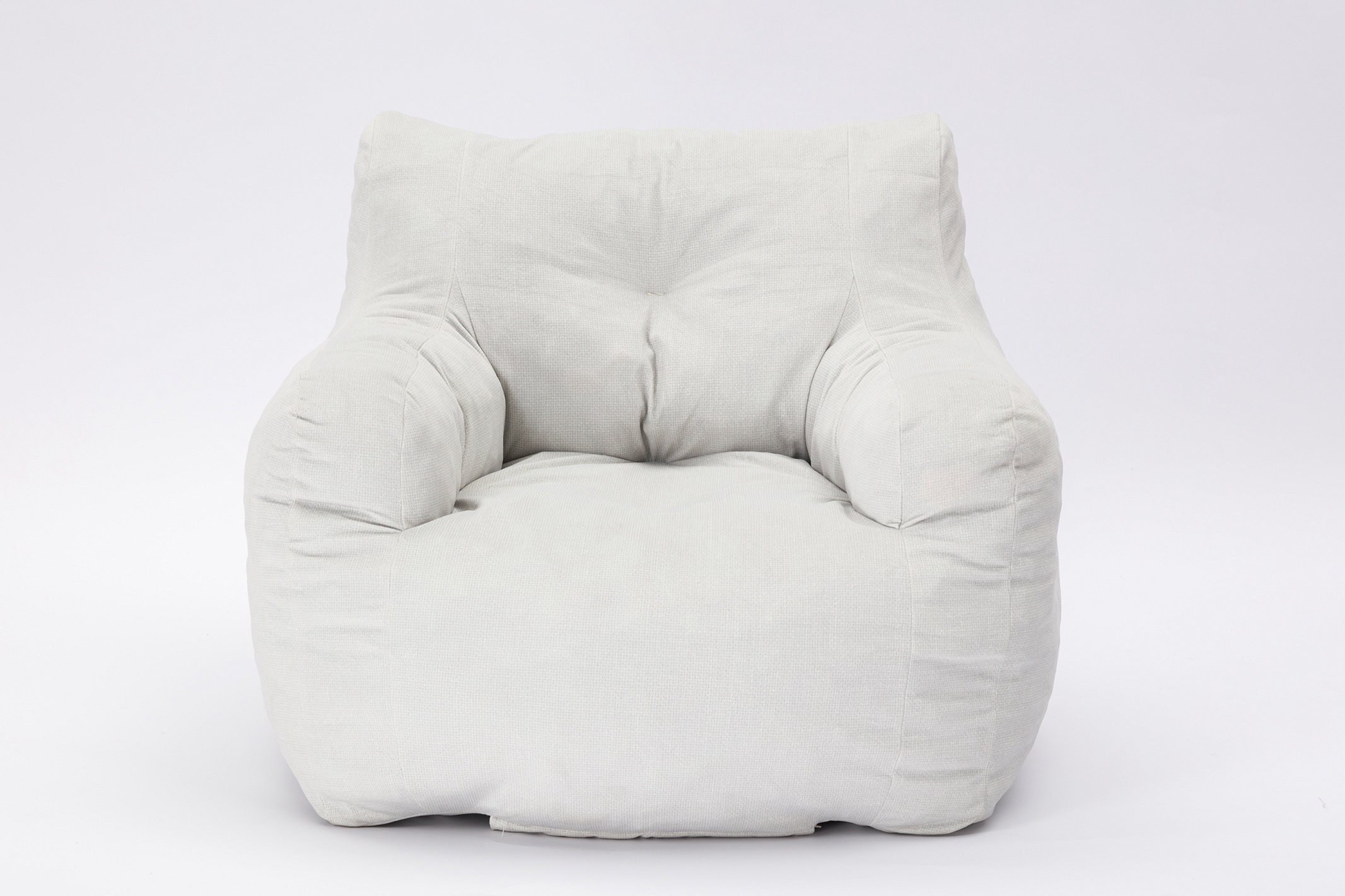 Lvory White Bean Bag Chair (27.56 in.H X 39.37 in. W X 39.37 in.D