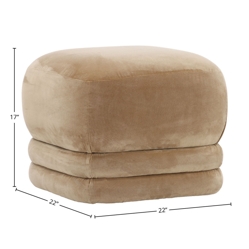 Maeva Upholstered Ottoman, Camel