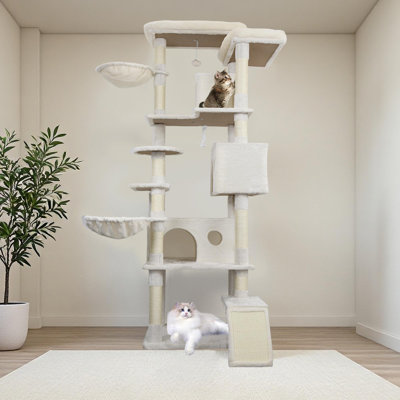 Tour à chat avec poteaux à griffer en sisal