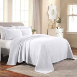 Swanton 100% Textured Medallion Cotton Modern & Contemporary Oversized Bedspread Set