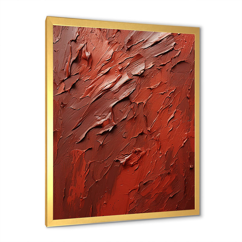 Impression sur toile Bitterweet Brushwork II - Abstract Collages, Cadre doré simple, H 32 po x l 16 po x P 1 po