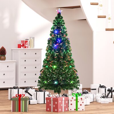 6' Green Pine Artificial Christmas Tree with 24 Multi-Color Lights -  The Holiday AisleÂ®, 02-0342