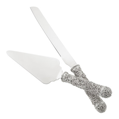 Florence 2 Piece Stainless Steel Cake Serving Set