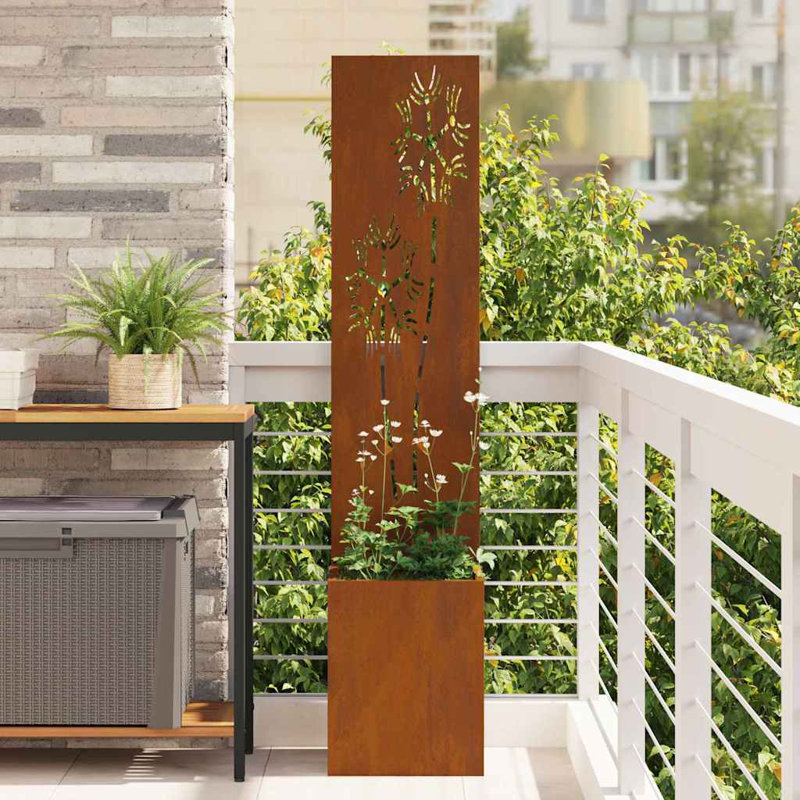 Planter Box, Rusty, 140cm H x 32cm W x 32cm D