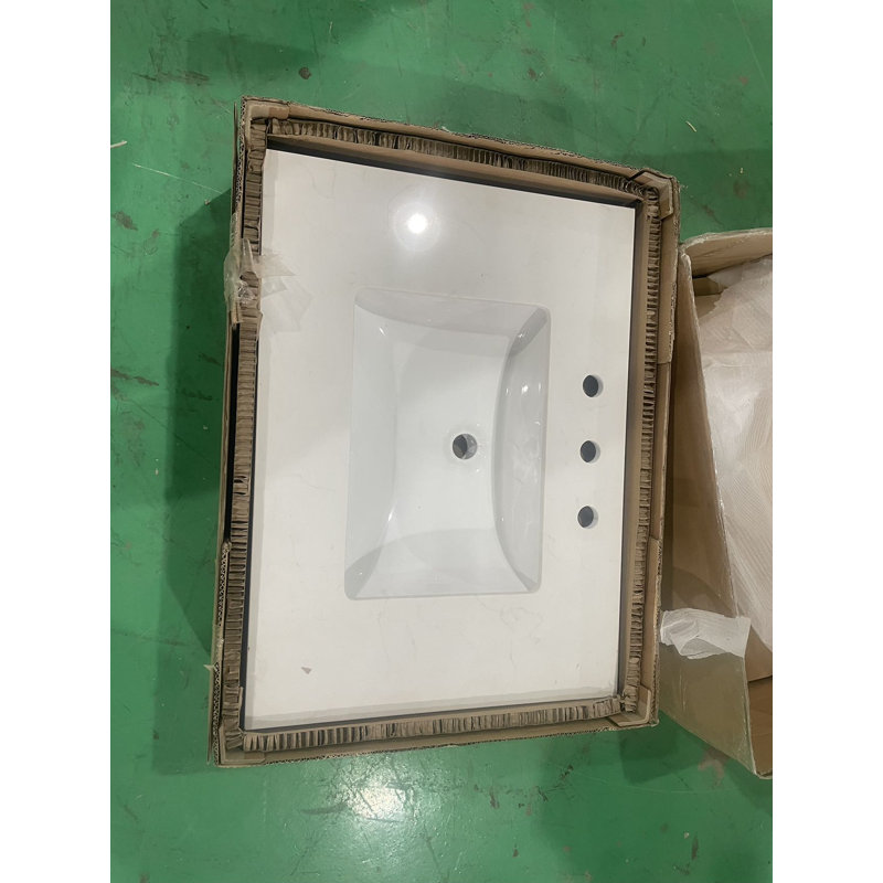 Comptoir de meuble-lavabo en quartz 30 po avec lavabo encastré en céramique