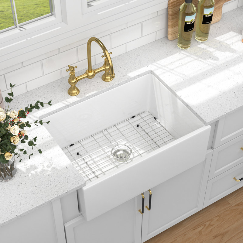 28" L X 20" W Ceramic Framhouse/Apron Kitchen Sink 10 Inch Deep Single Bowl Basin