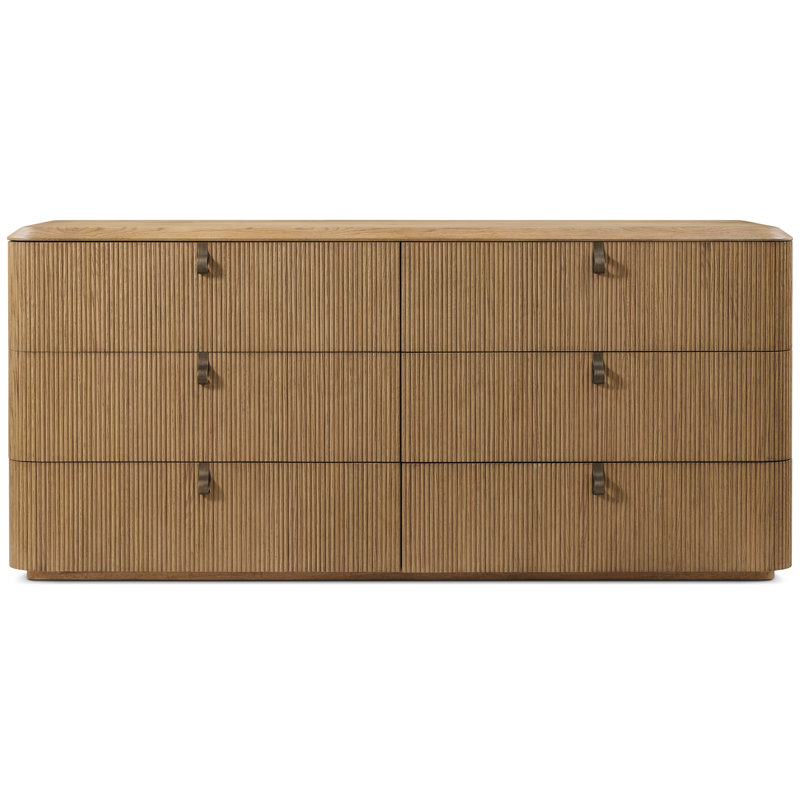Commode 6 tiroirs Vienna, Naturel