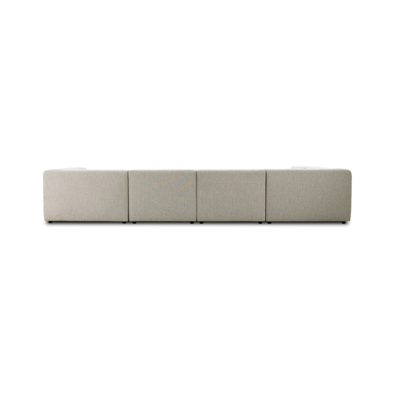 Lawndale Sectional, Napa Sandstone Polyester Blend, Right Hand Facing