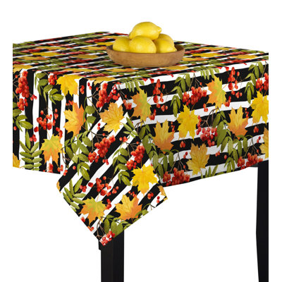 Mcguire Striped Autumn Tablecloth
