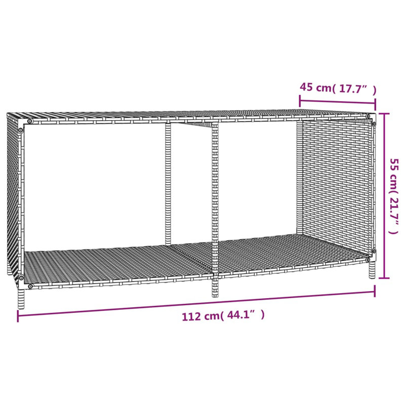 Akio 284.48cm W Steel Storage Rack, Black