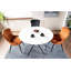 Gella Round Faux Marble Top Metal Base Dining Table-1472260242