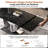 63'' To 94.5” Extendable Sintered Stone Dining Table For 8-10 With Stainless Steel Base-155652888