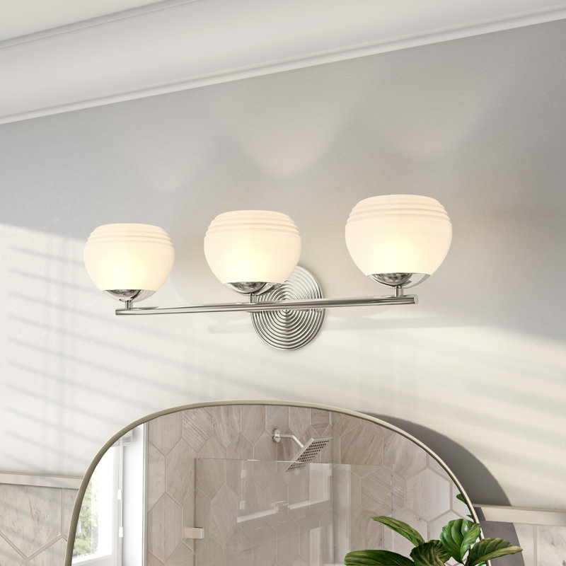 Vernon 3 - Light Dimmable Vanity Light, Polished Nickel