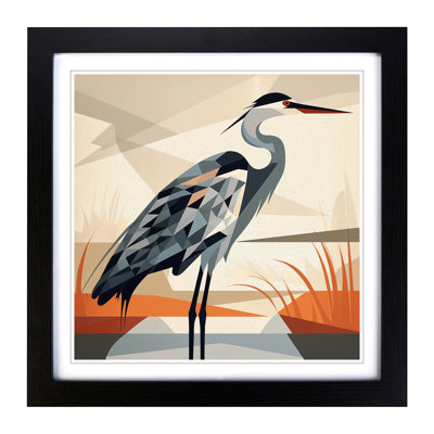 Heron Constructivism No.2 - Framed Print