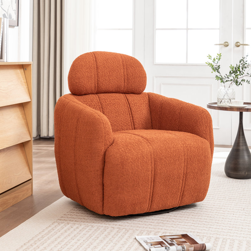 Chaise pivotante Ashyiah, Orange