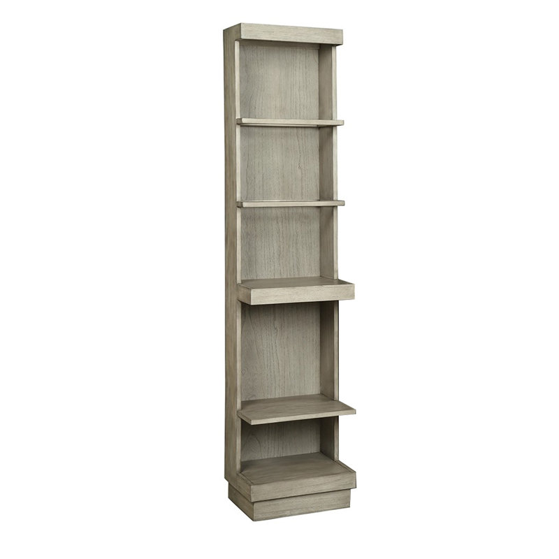 Bibliothèque, ensemble de 2, sans assemblage requis, finition grès (console de foyer pour téléviseur non incluse)