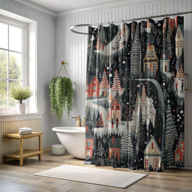 Rideau de douche Candy Street - Premium, H 74 po x l 71 po