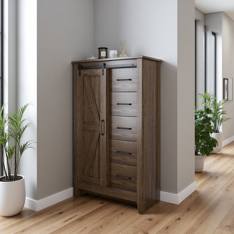 Coffre de ferme pour homme, Noyer