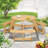 Ethyle Outdoor 6-person Dining Sets With 3 Built-in Benches And Umbrella Hole-930454396