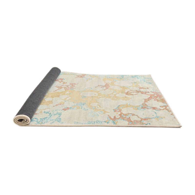Surface beige contemporaine tapis, Carré 3 pi