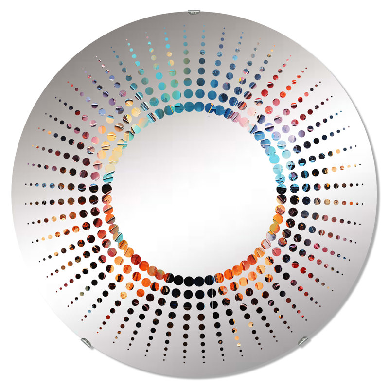 Intense Hues Celebrate The Butterflies II - Miroir décoratif Starburst MIR107668 C, 23,6 po x 23,6 po