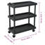75cm W Plastic Shelving Unit with Wheels