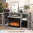 Arvol TV Stand for TVs up to 65" with Electric Fireplace Included-1459074424