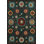 Dark Green Themed Patterned Ethnic Floral Patterned Vintage Decorative Rug Machine Washable