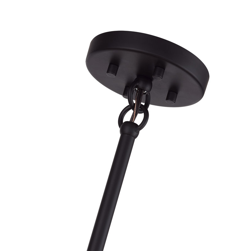 Lustre linéaire très grand en laiton satiné 8 lumières avec accents bronze, Bronze, 12