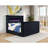 Contemporary Wingback Bed with Motorized TV Lift and Flame Visualizer