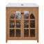 31"  Freestanding Vanity With Ceramic Sink & Tempered Glass Doors-2065672080