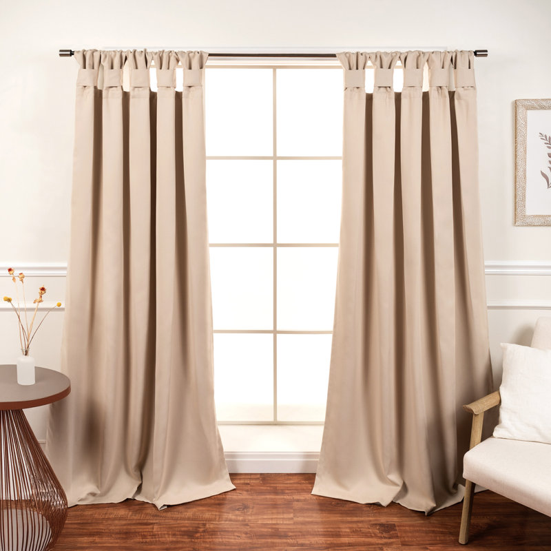 Molloy Insulating Curtain Pair, Beige, l 52 po x L 96 po