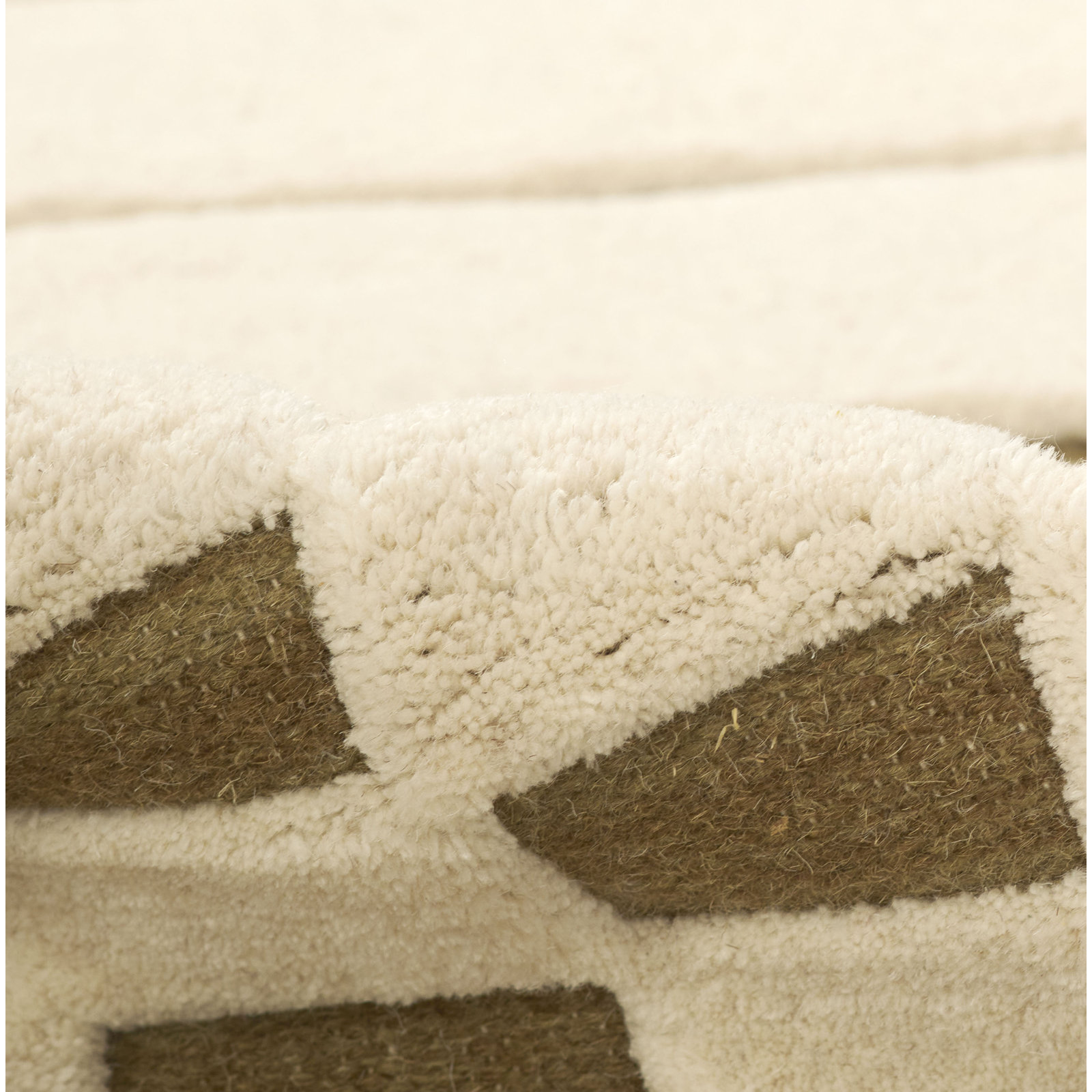 Aelin Hand-Tufted Checkered Wool Rug, Runner 2'6" x 8'