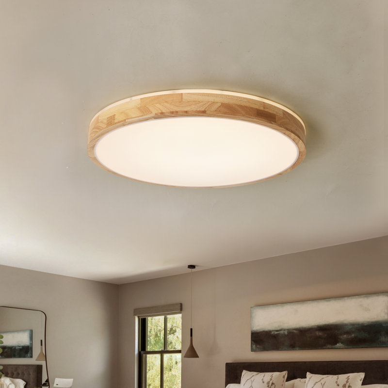 Damiyon 1-Light LED Flush Mount, 5cm H x 40cm W x 40cm D