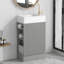 Meuble-lavabo simple 18,6 po avec comptoir en céramique et meuble de rangement-107864962